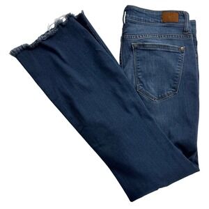 Judy Blue Boot Cut Jeans Dark Wash Raw Fringe Hem Womens 11/30